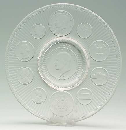 Imperial Glass Coin Plate Dwight D Eisenhower - Boxed
