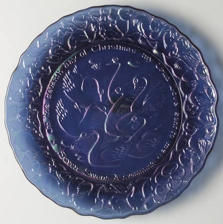 Twelve Days of Christmas-Carnival Glass Seven Swans A Swimming - Boxed