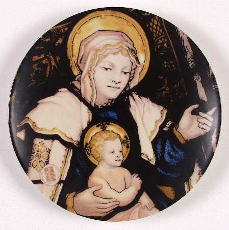 Annual Christmas Stamp Art Madonna  And Child-Stained Glass Window - No Box