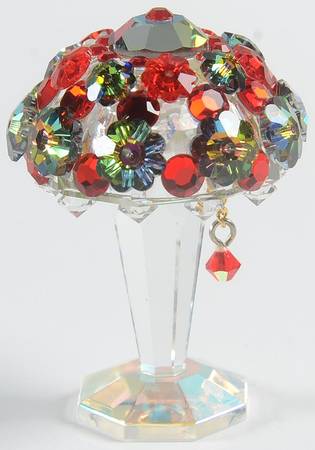 Iris Arc Crystal Figurines Tiffany Lamp - Boxed