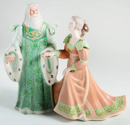 Ispanky Figurines King Lear And Cordelia - No Box