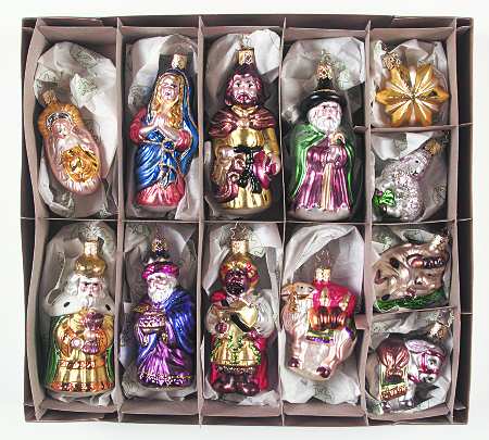 Inge Glas Christmas Ornaments Nativity-Boxed Set Of 12 - No Box