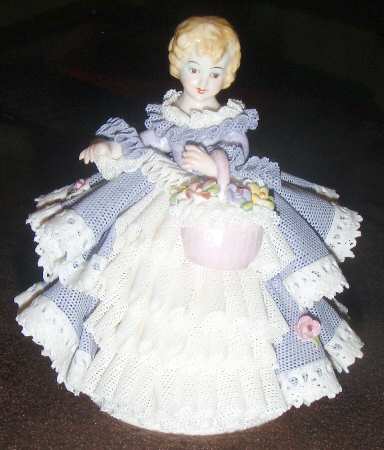 Irish Dresden Lace Figurines Lady Violet - Boxed