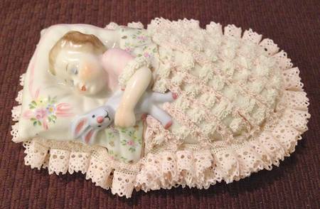 Irish Dresden Lace Figurines Sweet Dreamer - Boxed