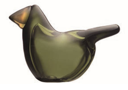 Oiva Toikka Birds Flycatcher  Moss Green-Copper - Boxed