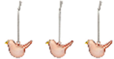 IITtala Ornaments Pink Flycatcher-Set Of 3 - Boxed