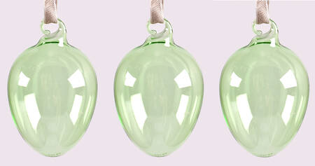 IITtala Ornaments Green Egg-Set Of 3 - Boxed