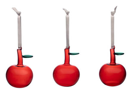IITtala Ornaments Apple- Red (Set Of 3) - Boxed