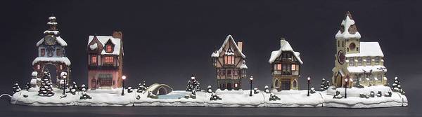 Alpine Christmas Village 8 Piece Set - Set Of 8