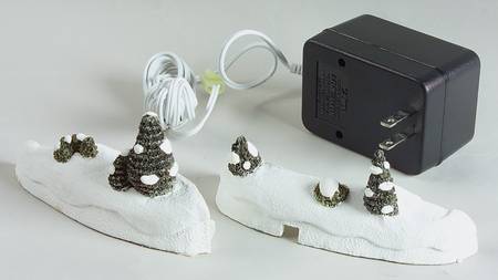 Alpine Christmas Village End Caps & Transformer - Boxed