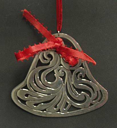 Janna Christmas Ornament Silver Bell - Boxed