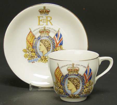 Johnson Brothers Royalty Giftware Elizabeth Ii Coronation Cup & Saucer - No Box