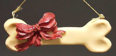 It's Raining Cats & Dogs Bone With Ribbon - No Box