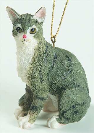 It's Raining Cats & Dogs Grey Stripe Cat-Sitting - No Box