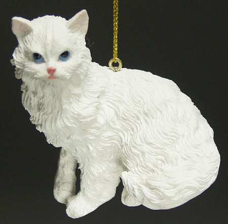 It's Raining Cats & Dogs White Cat Sitting - No Box