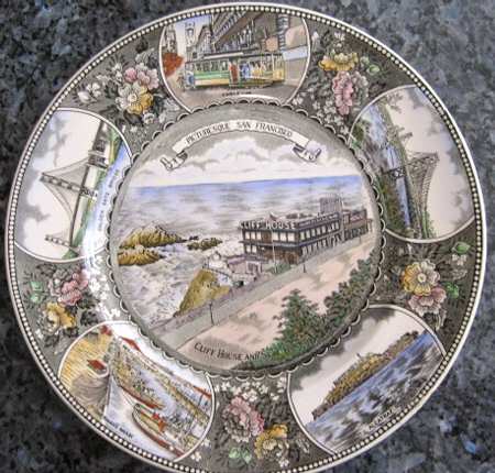 Jon Roth Souvenir Plate World Famous Cliff House - No Box