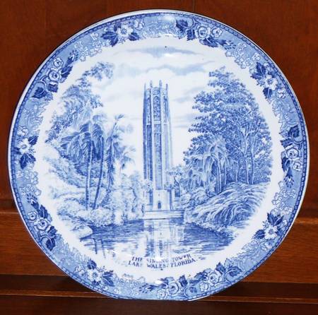 Jon Roth Souvenir Plate Bok Tower Garden-Lake Wales - Florida, No Box