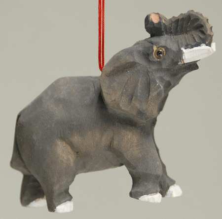 JWM Ornaments Elephant Wood - No Box