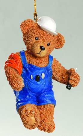 JWM Ornaments Teddy Electrician  - No Box