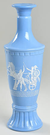 Jim Beam Decanter Blue Grecian- No Stopper  - No Box 47a