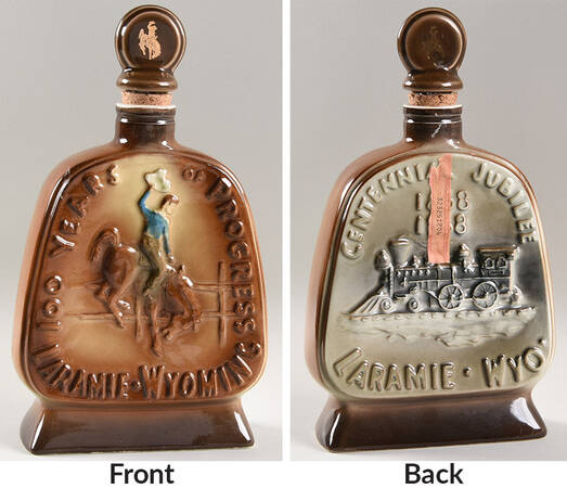 Jim Beam Decanter Laramie Wyoming -Centennial - No Box
