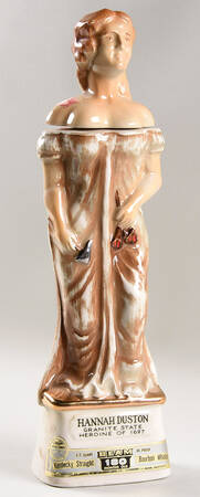 Jim Beam Decanter Hannah Duston - Famous People - No Box