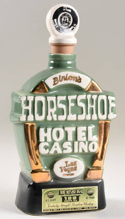 Jim Beam Decanter Binion's Horseshoe Hotel-Specialty - No Box