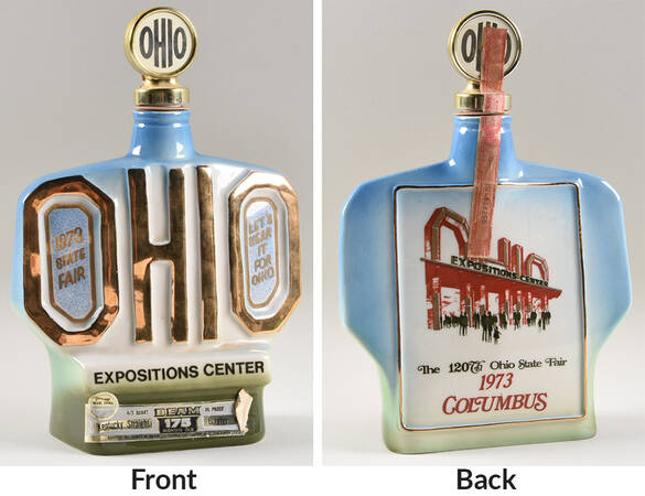 Jim Beam Decanter Ohio 1973 State Fair -Exposition - No Box