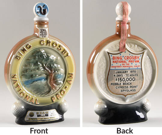 Jim Beam Decanter Bing Crosby 29th Pro-Am -Golf - No Box