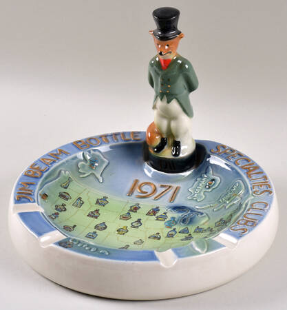 Jim Beam Decanter Jim Beam Specialties Club Ashtray - No Box