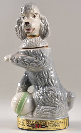 Jim Beam Decanter Gray Poodle -Trophy Series - No Box
