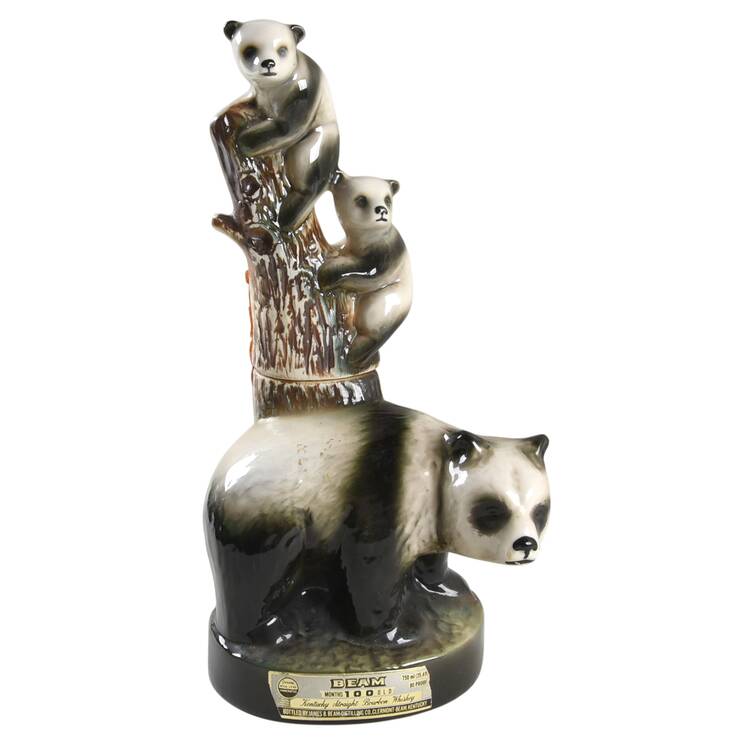Jim Beam Decanter Panda Bears 1980 - Boxed