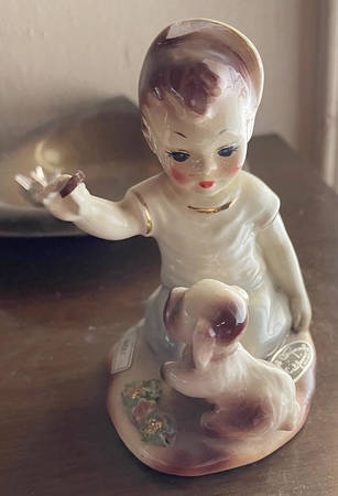 Josef Originals Figurines Boy With Puppy - No Box