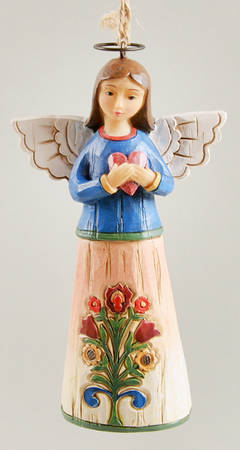 Folklore Ornaments Angel With Heart - Boxed
