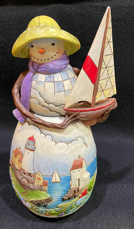 Coastal Christmas Ornaments Coastal Snowman - Boxed