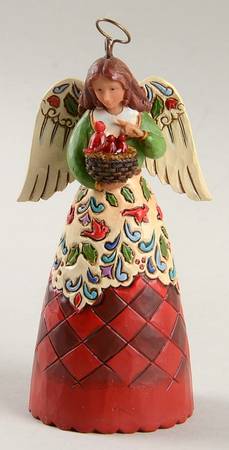 Angel Ornaments Angel With Cardinals - Boxed