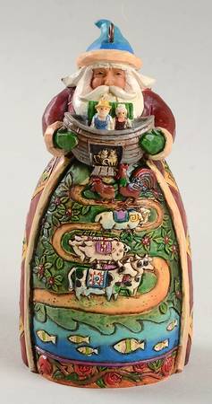 Santa Ornaments Santa With Noah's Ark - Boxed