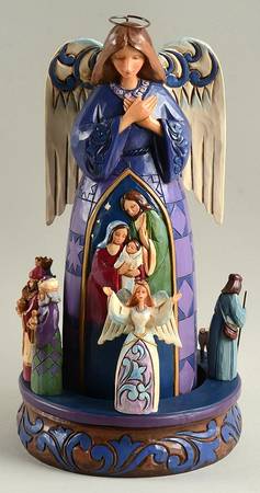 Religious Oh Come Let Us Adore Him - Rotating Ange - Boxed