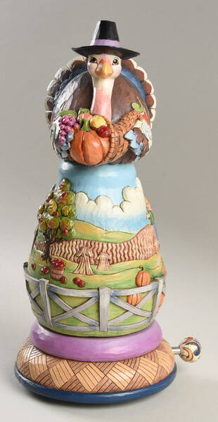 Revolving Musical Figurines For All Things, Give Thanks - Boxed