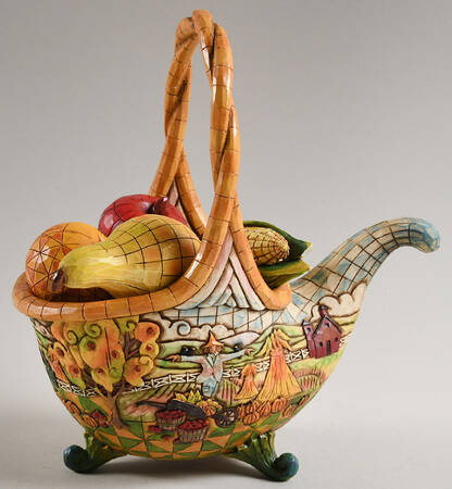 Thanksgiving Basket Of Plenty-Set Of 6 - Boxed