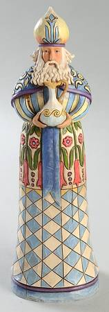 Blue Nativity Bearing Gifts - King With Pitcher - No Box