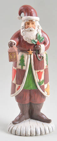 Folklore Collection Santa With Lantern - Boxed