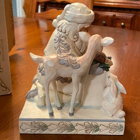 White Woodland Santas Miracle In The Moonlight - Boxed