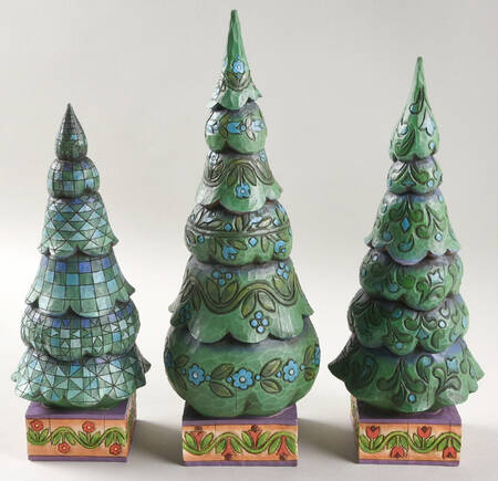Christmas O' Tannenbaum Trees-Set Of 3 - Boxed
