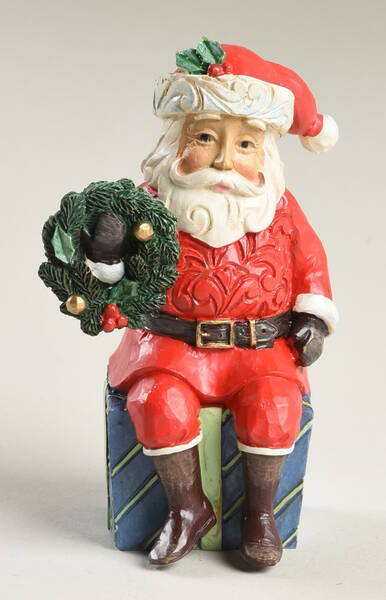 Christmas Minis Mini Santa Sitting On Gifts - Boxed