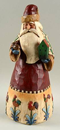 Classic Santas Santa With Birdhouse - Boxed