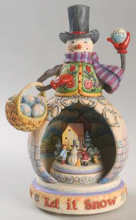 Revolving Christmas Figurines The Fun Is Just Snowballs - Boxed