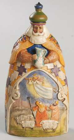 Miniature Nativity King With Herald Angel - No Box