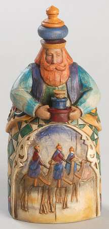 Miniature Nativity King With Three Kings - No Box