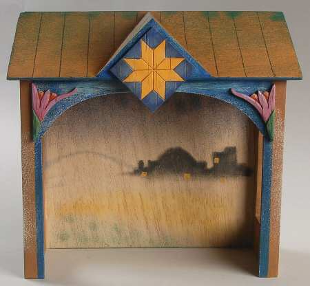 Miniature Nativity Wooden Creche - No Box